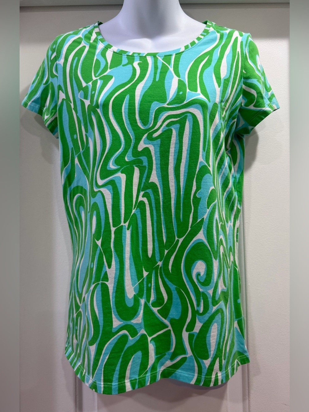 Lilly Pulitzer Karrie Crew Neck Top Medium Finders Keepers Swirl